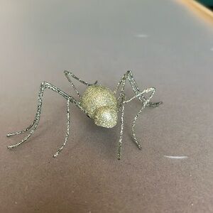 BBW gold glitter spider candle topper